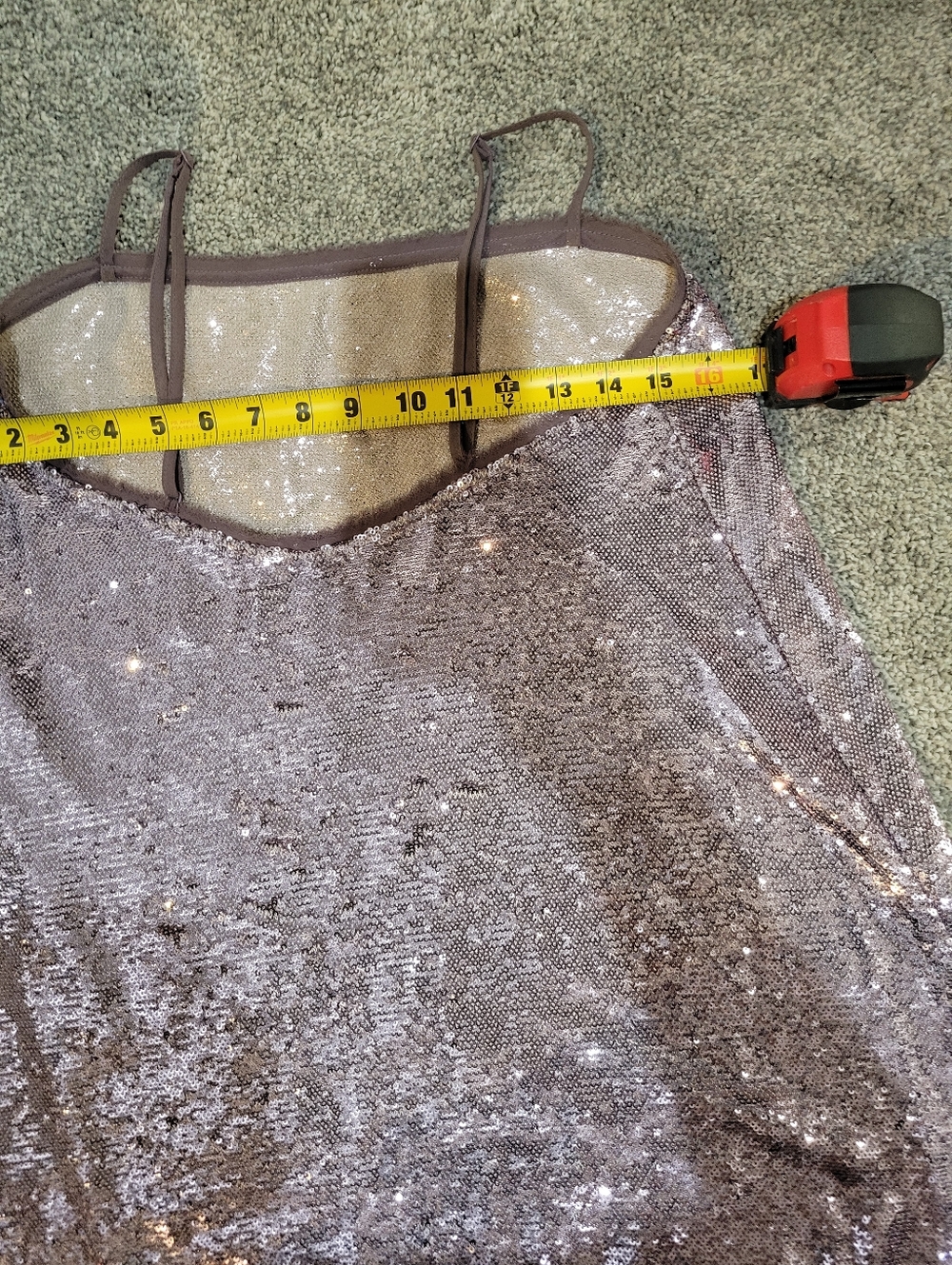 Free People Women's Time To Shine Sequins Mini Slip Dress Purple Festival, Party - Picture 5 of 8